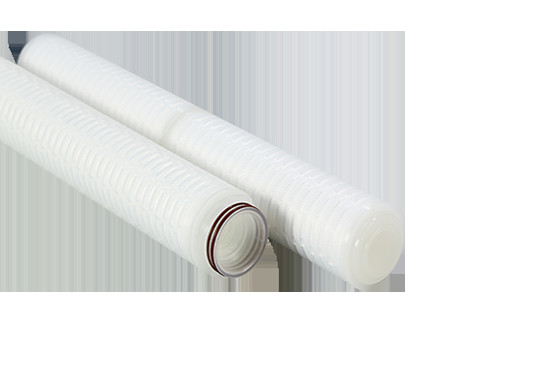 0.45um PP Pleated Filtre Polypropylene Son Kapakları ile Gözenek Boyutu 0.1um-60um Maksimum Sıcaklığı 82°C