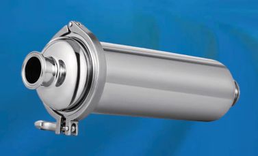 GB150-2011 standartlarına uygun, yukarı-içeri-aşağı-dışarı tasarıma sahip sağlık derecesi boru hattı filtrasyon cihazı