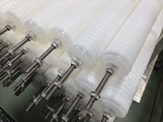60 inç uzunlukta polipropilen (PP) malzemesi Yüksek Akışlı PHFZ Kondensat Poliş Filtresi Kartüsü