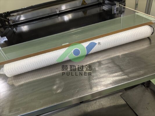 40 İnç PTFE Pileli Filtre Kartuşu, Yüksek Akış Hızlı Kimyasal ve Yüksek Saflıkta Sıvı Filtrasyonu İçin Kırmızı Silikonlu