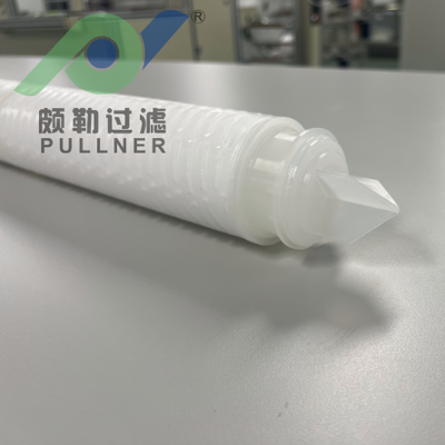 40 İnç PTFE Pileli Filtre Kartuşu, Yüksek Akış Hızlı Kimyasal ve Yüksek Saflıkta Sıvı Filtrasyonu İçin Kırmızı Silikonlu